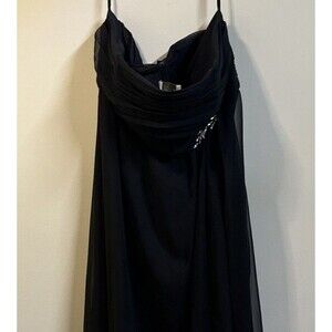 Modern Maids Collection Women's Long Dress Size 18 Black Strapless Prom Gown